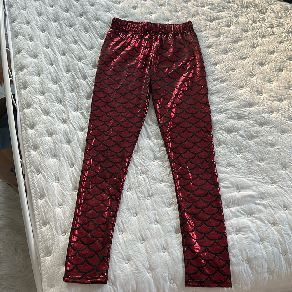 Red Mermaid Costume Pants